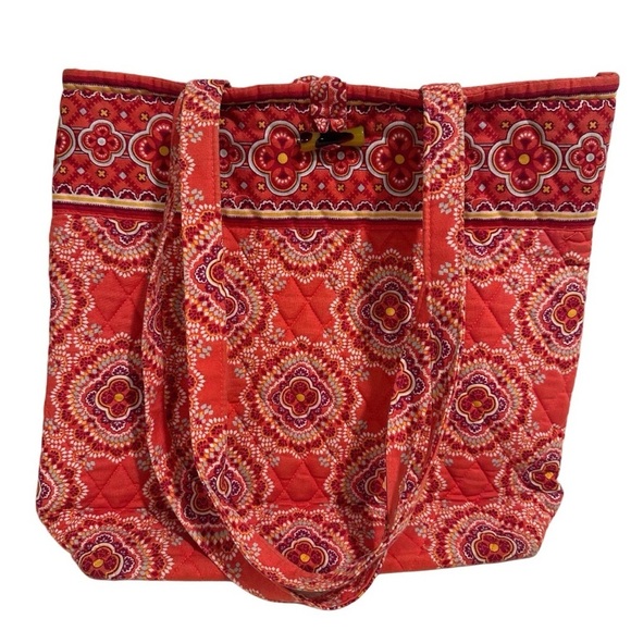 Vera Bradley Medium Tote Toggle Shoulder Bag in Paprika Retired 2009 GUC - Picture 11 of 13